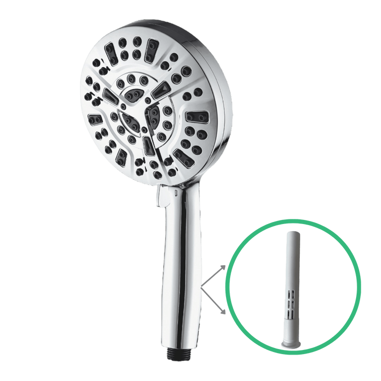 MineralStream Luxe 10 Mode High Pressure Shower Head (filtrert)