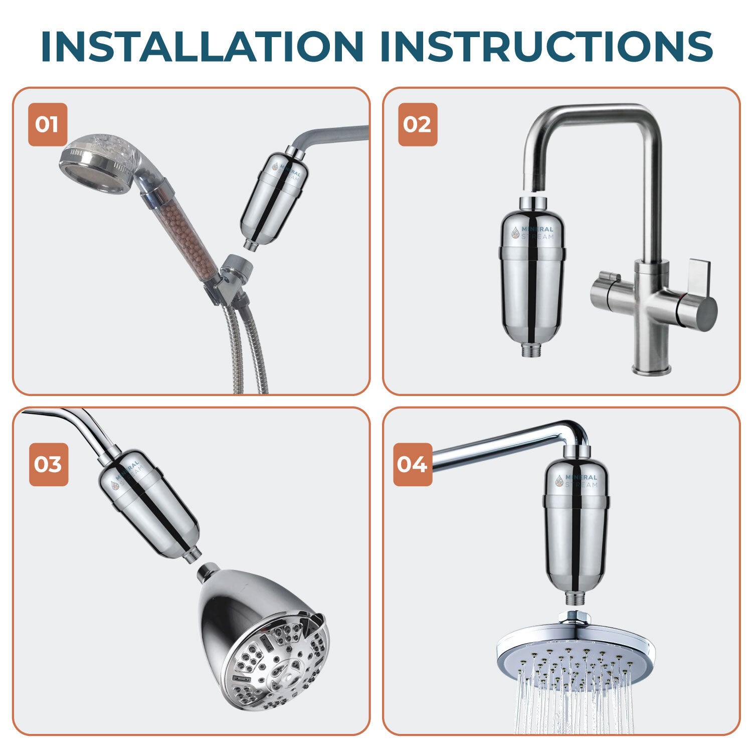 Avansert dusjfilter for hardt vann