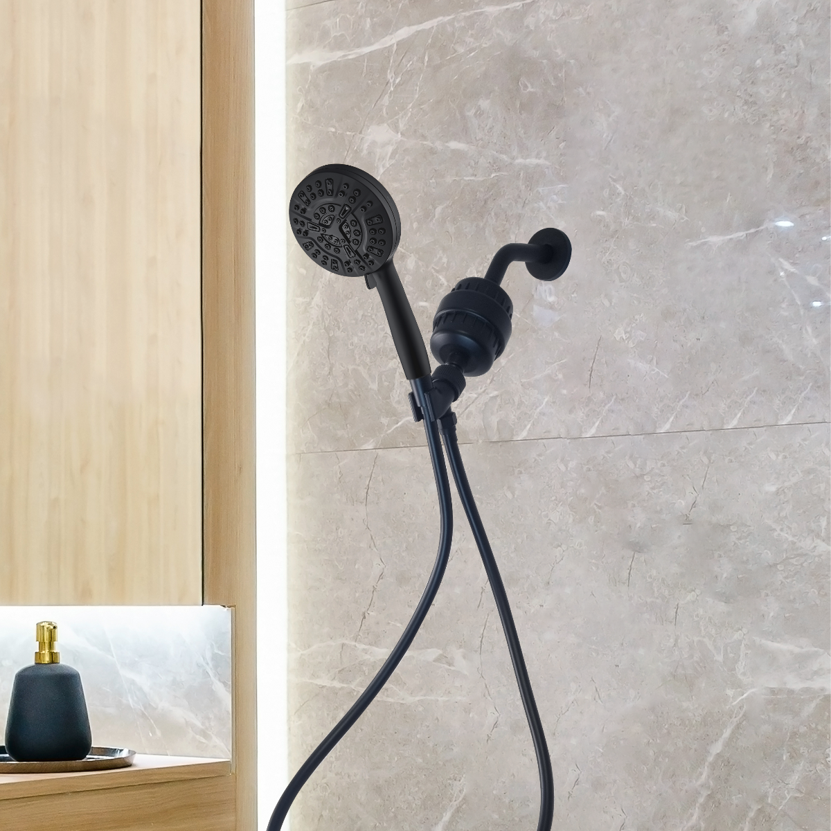 MineralStream Luxe 10 Mode High Pressure Shower Head (filtrert)