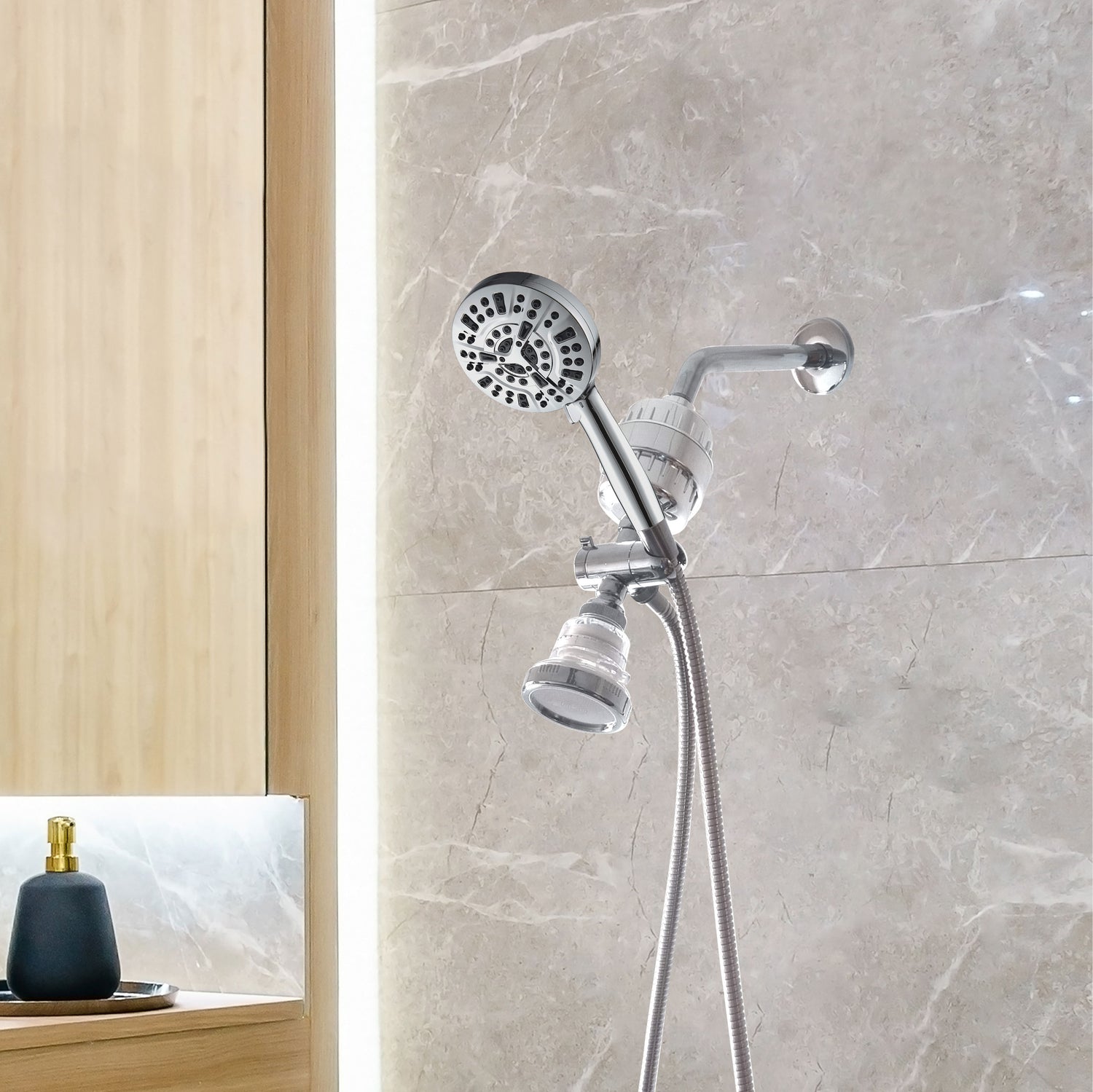MineralStream Luxe 10 Mode High Pressure Shower Head (filtrert)