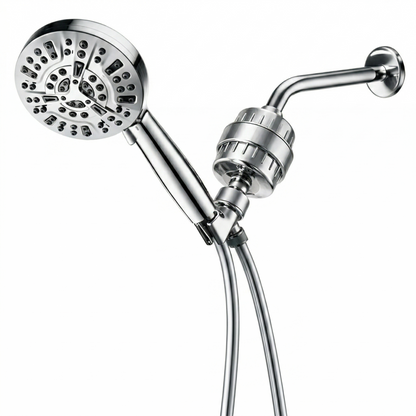 MineralStream Luxe 10 Mode High Pressure Shower Head (filtrert)