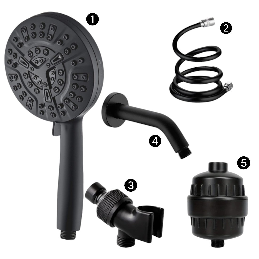 MineralStream Luxe 10 Mode High Pressure Shower Head (filtrert)