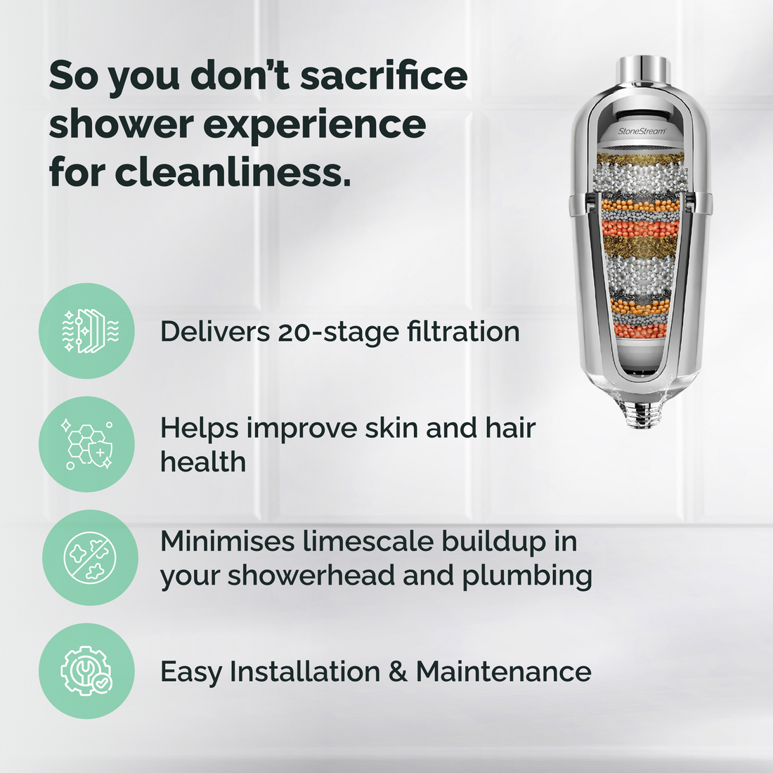 Advanced Shower Filter for Hard Water