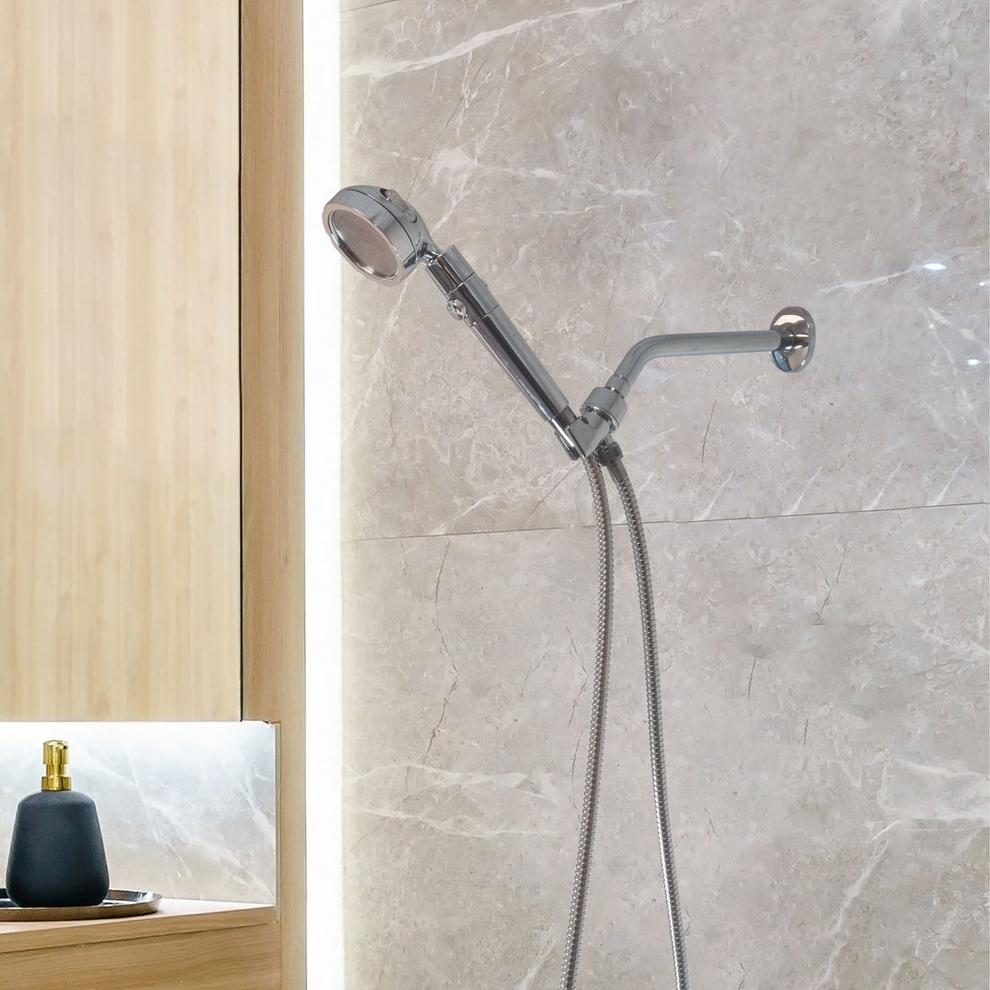 MineralStream Duo Shower Head Showerhead Shower Essentials Kit