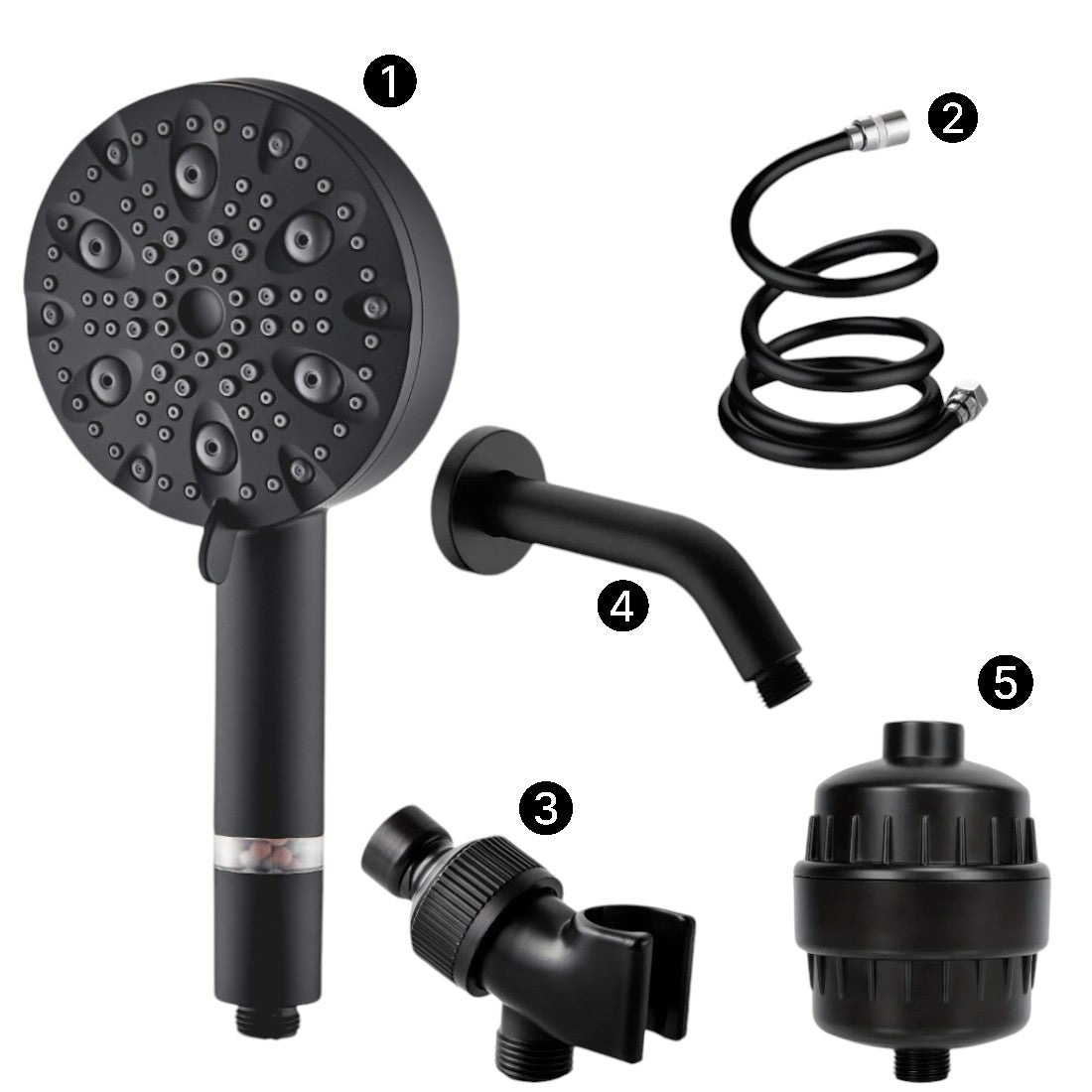 MineralStream Luxe 9 Mode High Pressure Showerhead (filtrert)