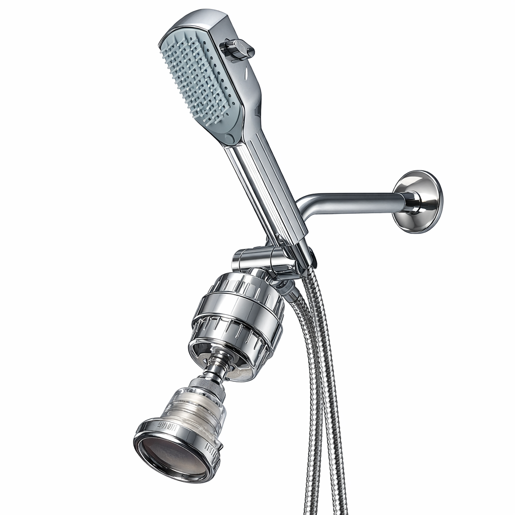 Detangler krom dobbelt dusjsystem