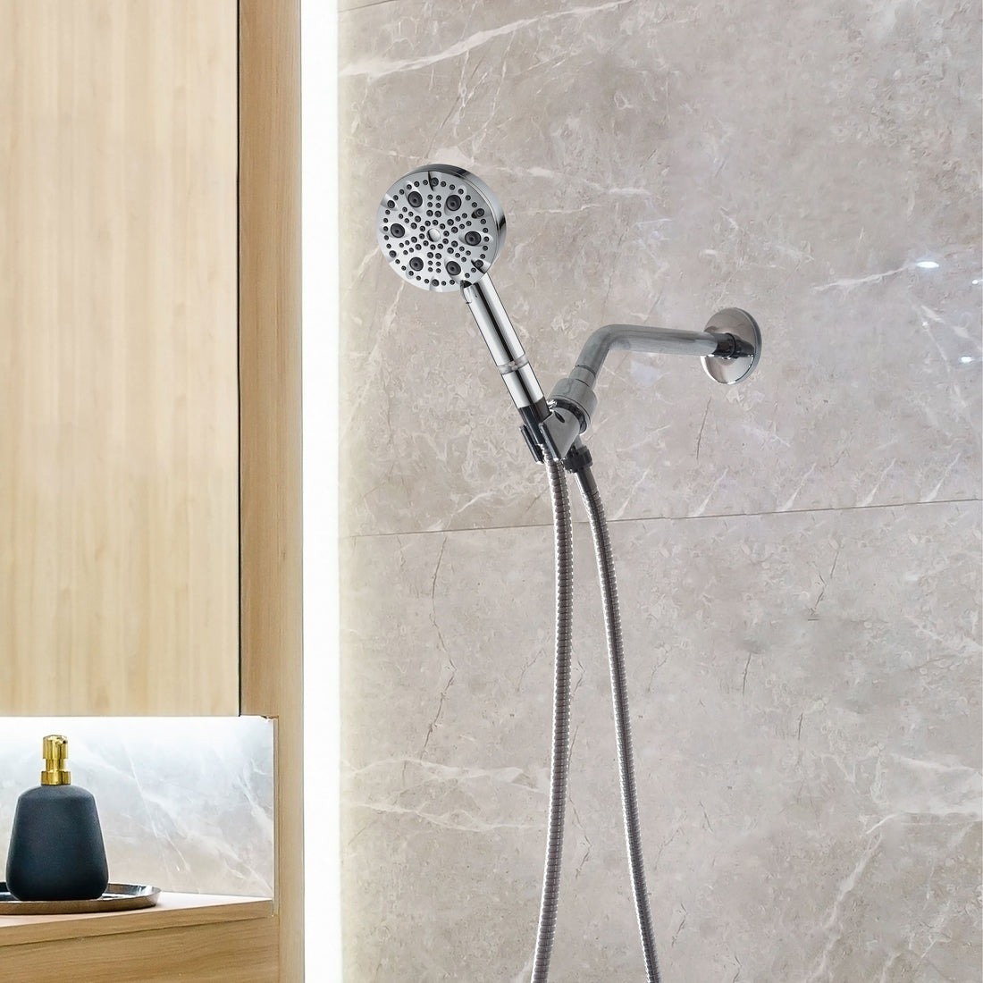 Luxe 9 modus dusjhode dusj essensials kit