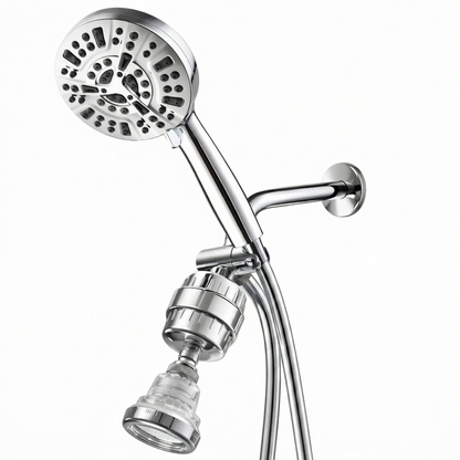 MineralStream Luxe 10 Mode High Pressure Shower Head (filtrert)