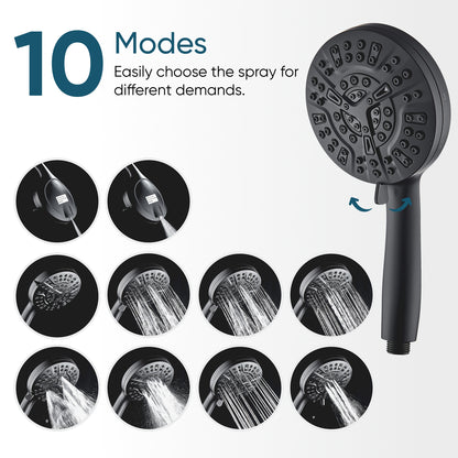 MineralStream Luxe 10 Mode High Pressure Shower Head (filtrert)